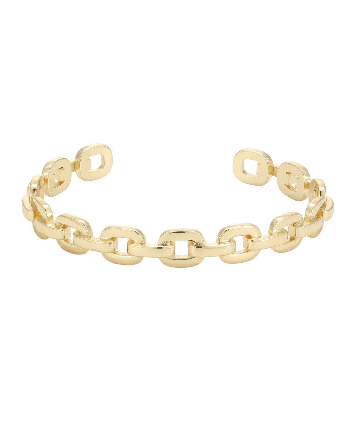 Adornia Women's Gold-Tone Curb Link Cuff Bracelet