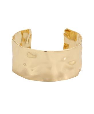 Women's Gold-Plated Hammered Bracelet