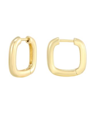Gold-Tone Square Small Huggie Earrings