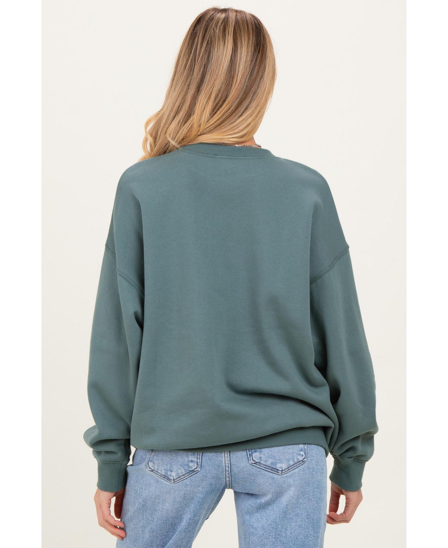 Maternity Oversized Fleece Crewneck Sweatshirt