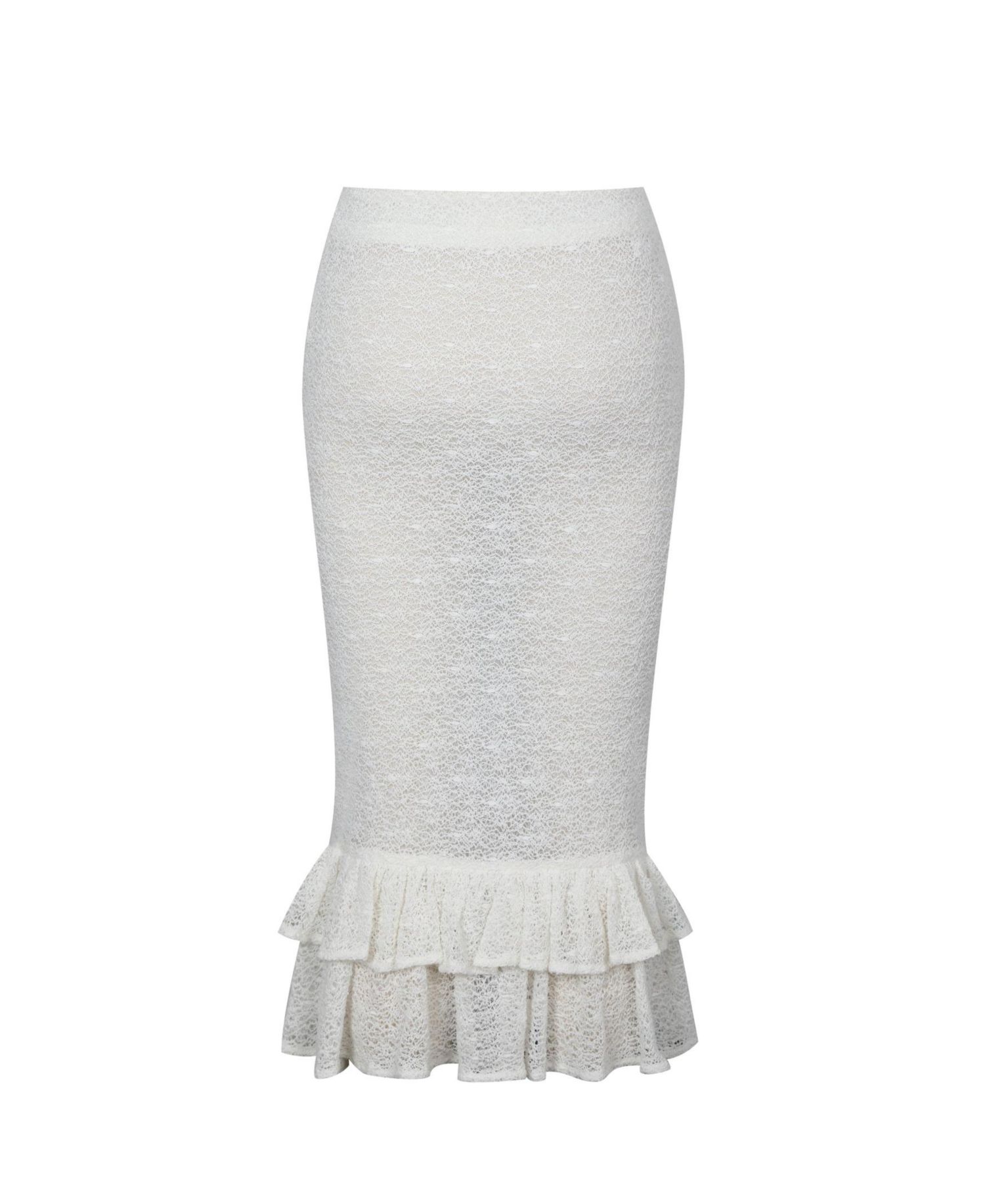 Women's Urvi Crochet Ruffled Midi Skirt