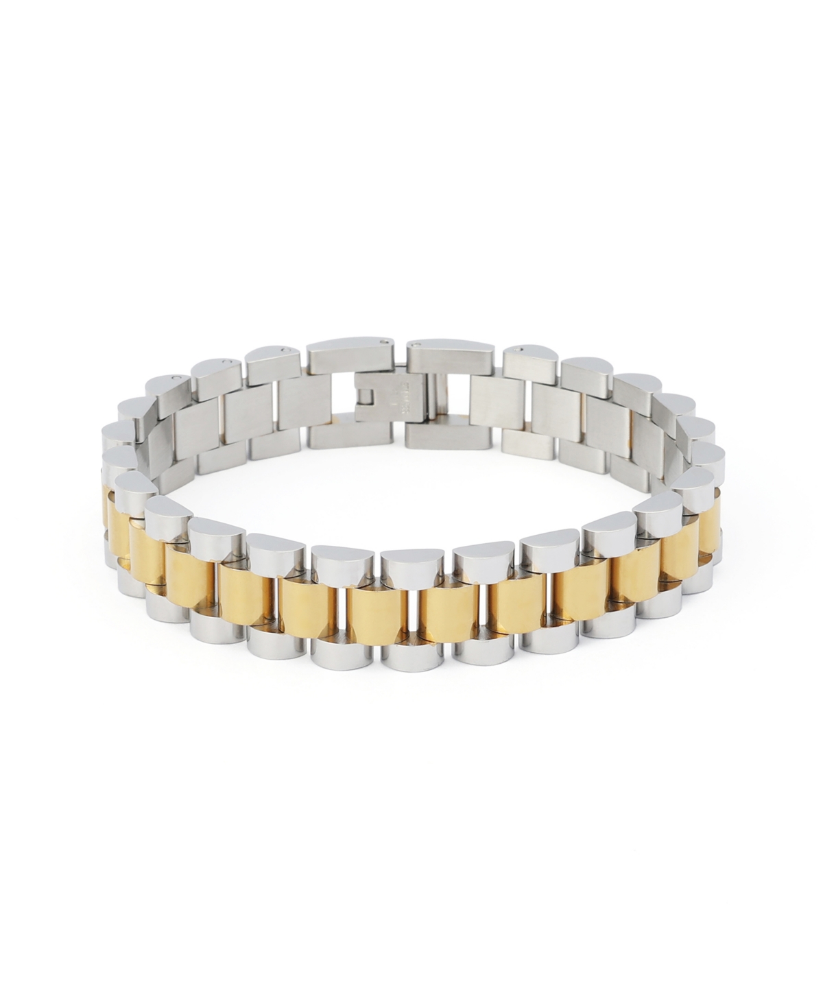 Steve Madden Women's Cubic Zirconia Two-Tone Chunky-Link Bracelet - Two-Tone