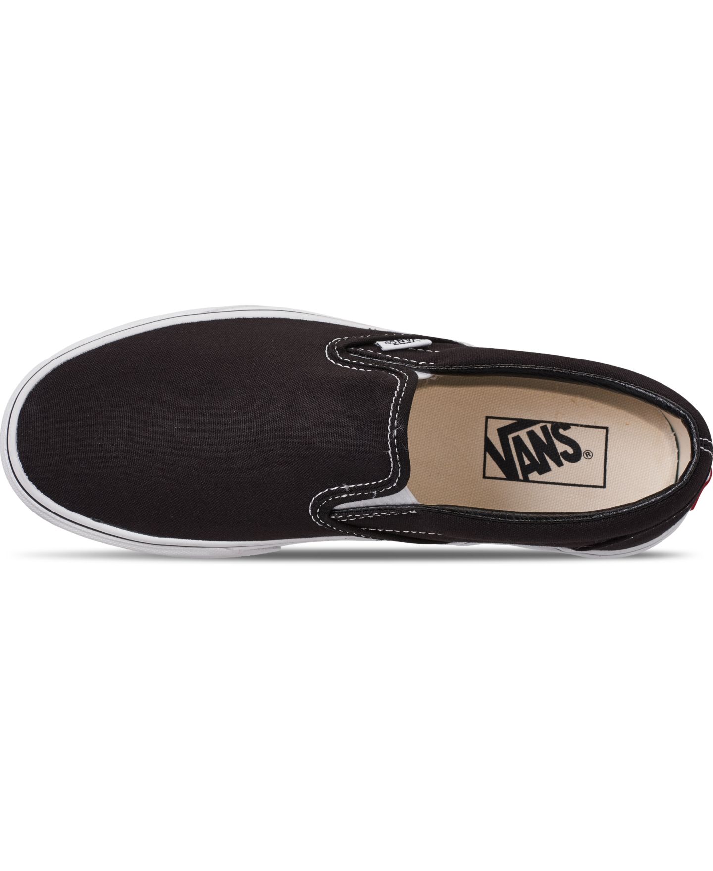 Мужские кроссовки Vans Classic Slip-On, цвет: Чёрный / Белый — фото 5
