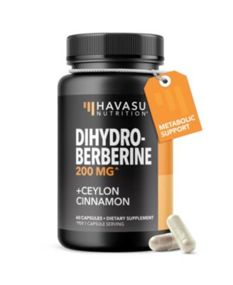Dihydroberberine 200mg with GlucoVantage and Ceylon Cinnamon | High-Absorption Berberine Alternative | 60 Capsules