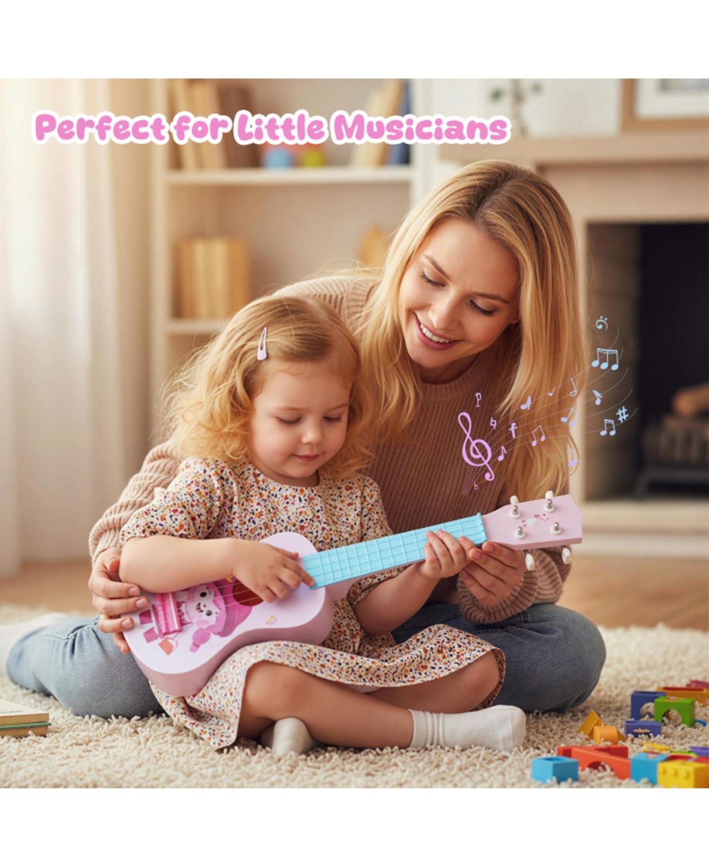 Детская игрушка SUGIFT 21-Inch Soprano Ukulele with Nylon Strings, Ages 3+, цвет: Розовый — фото 8