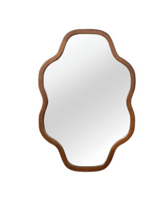 20x30 Inch Cloud Shape Wall Mirror Solid Wood Frame Irregular Decorative Vanity Mirror Rustic Farmhouse Accent Mirror for Home Wall Decor