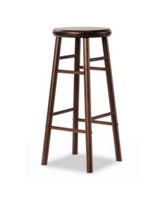 29" Swivel Bar Stools Set of 2 with Footrests and Crossbars
