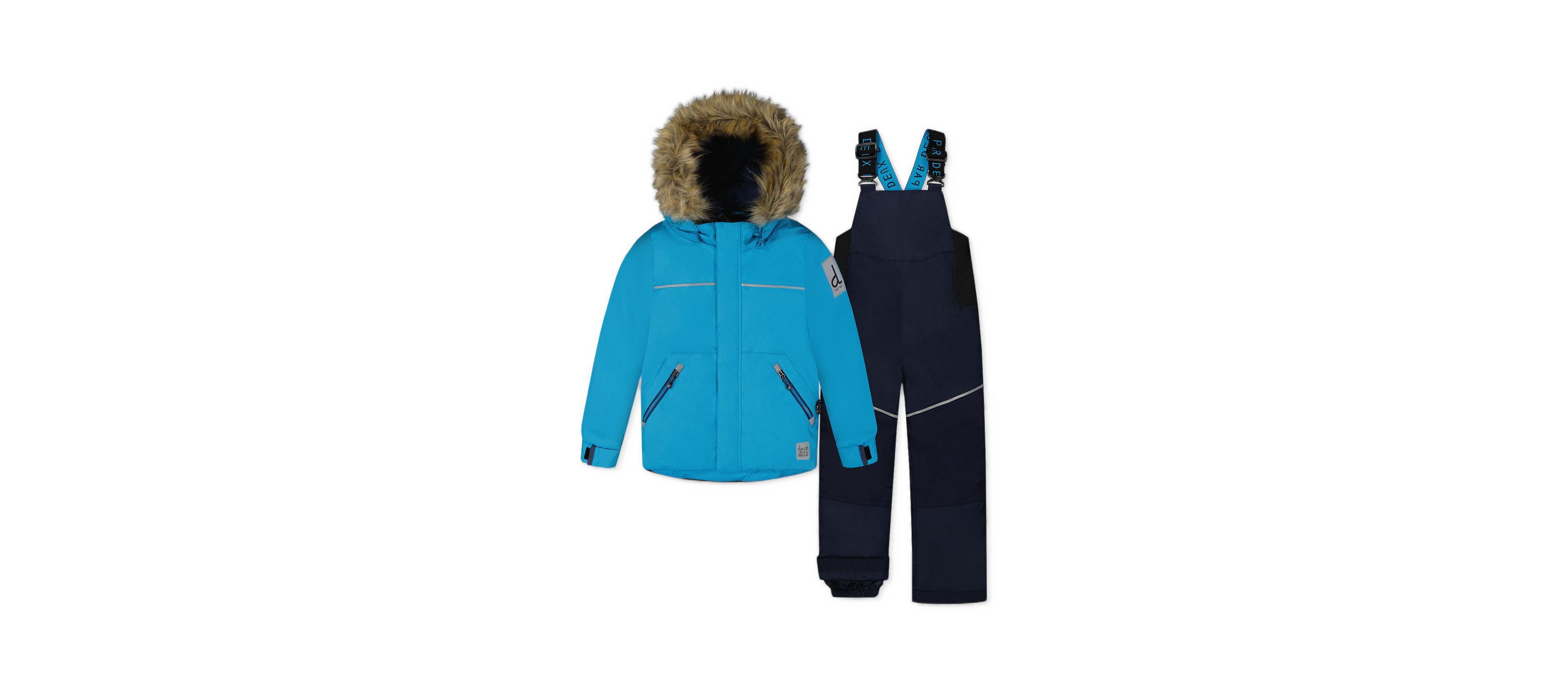 Deux par Little Boys 6-8 Two Piece Discover Snowsuit Blue