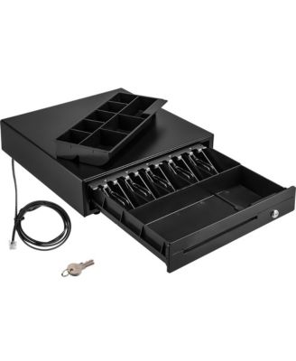 16-Inch Cash Register Drawer 12V POS Till with 5 Bill 8 Coin Tray and RJ11 RJ12 Cable