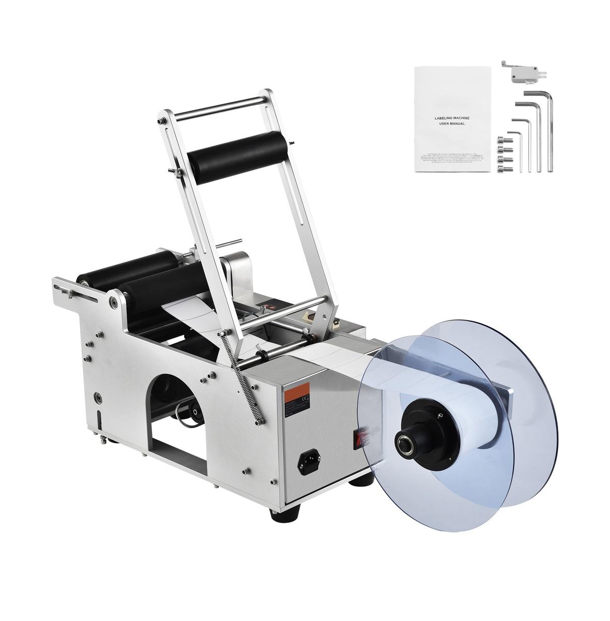 Bestcore Semi-Automatic Round Bottle Labeling Machine 20 to 50 Bottles Per Minute Electric Label Applicator