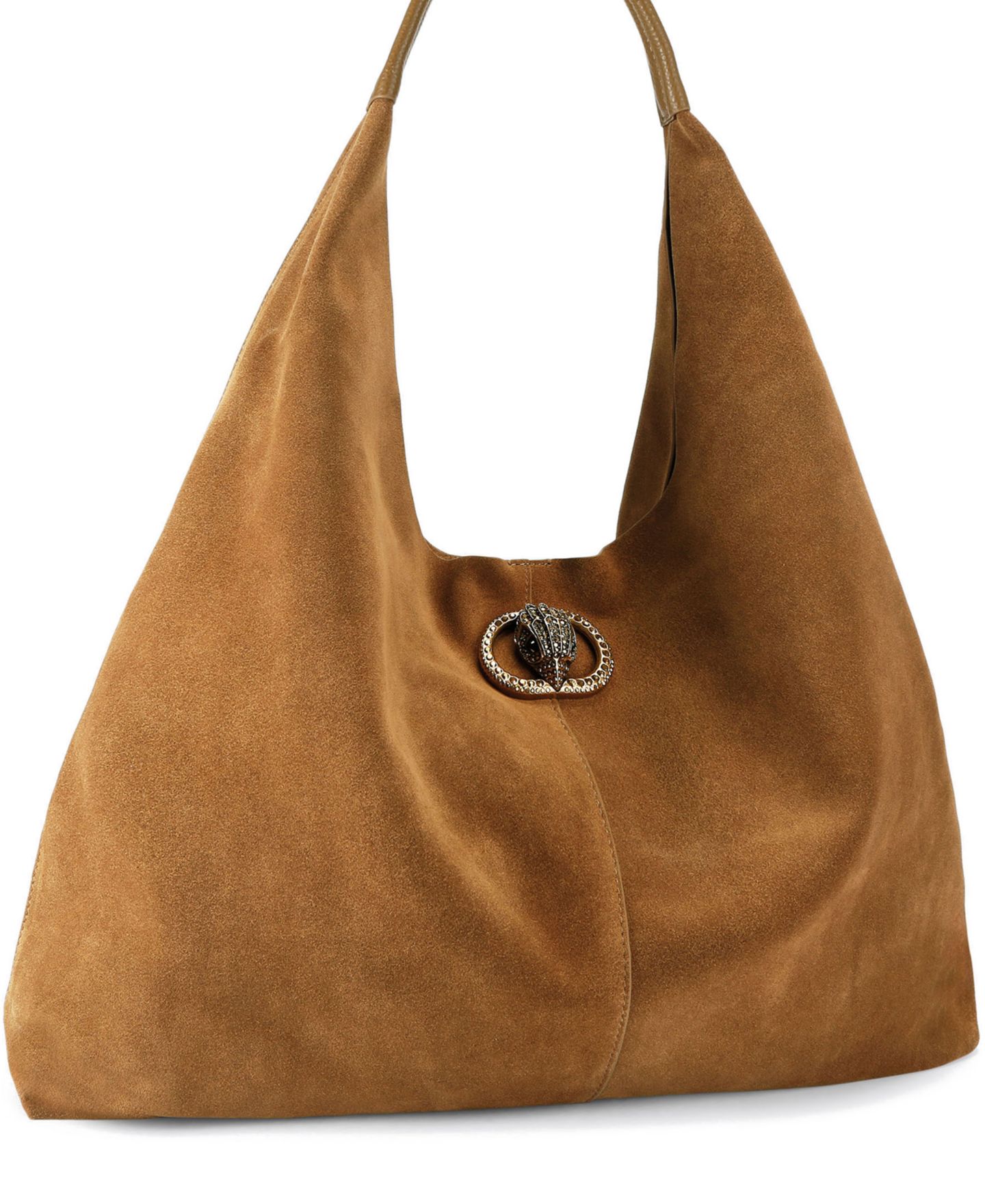 Женская сумка Kurt Geiger London Large Chelsea Slouch Suede Hobo, цвет: Светлый коричневый — фото 4