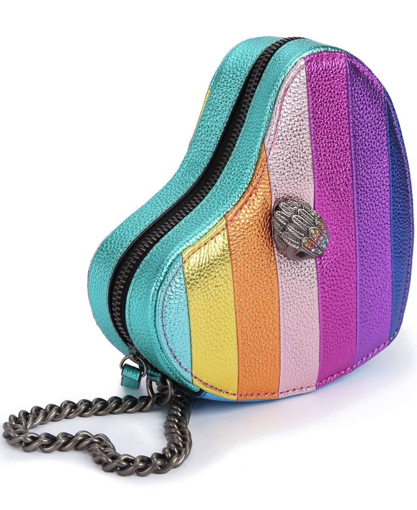 Женская сумка Kurt Geiger London Small Kensington Heart Leather Crossbody, цвет: Разноцветный — фото 4