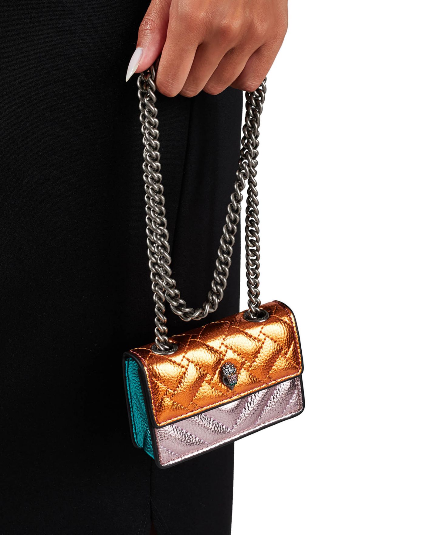 Женская сумка Kurt Geiger London Micro Kensington Quilted Leather Crossbody, цвет: Разноцветный — фото 2