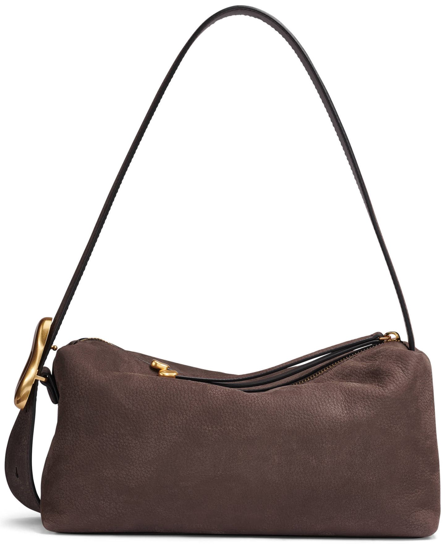 Женская сумка Donna Karan New York Heather Structured Medium Shoulder Handbag, цвет: Тёмно-коричневый — фото 2