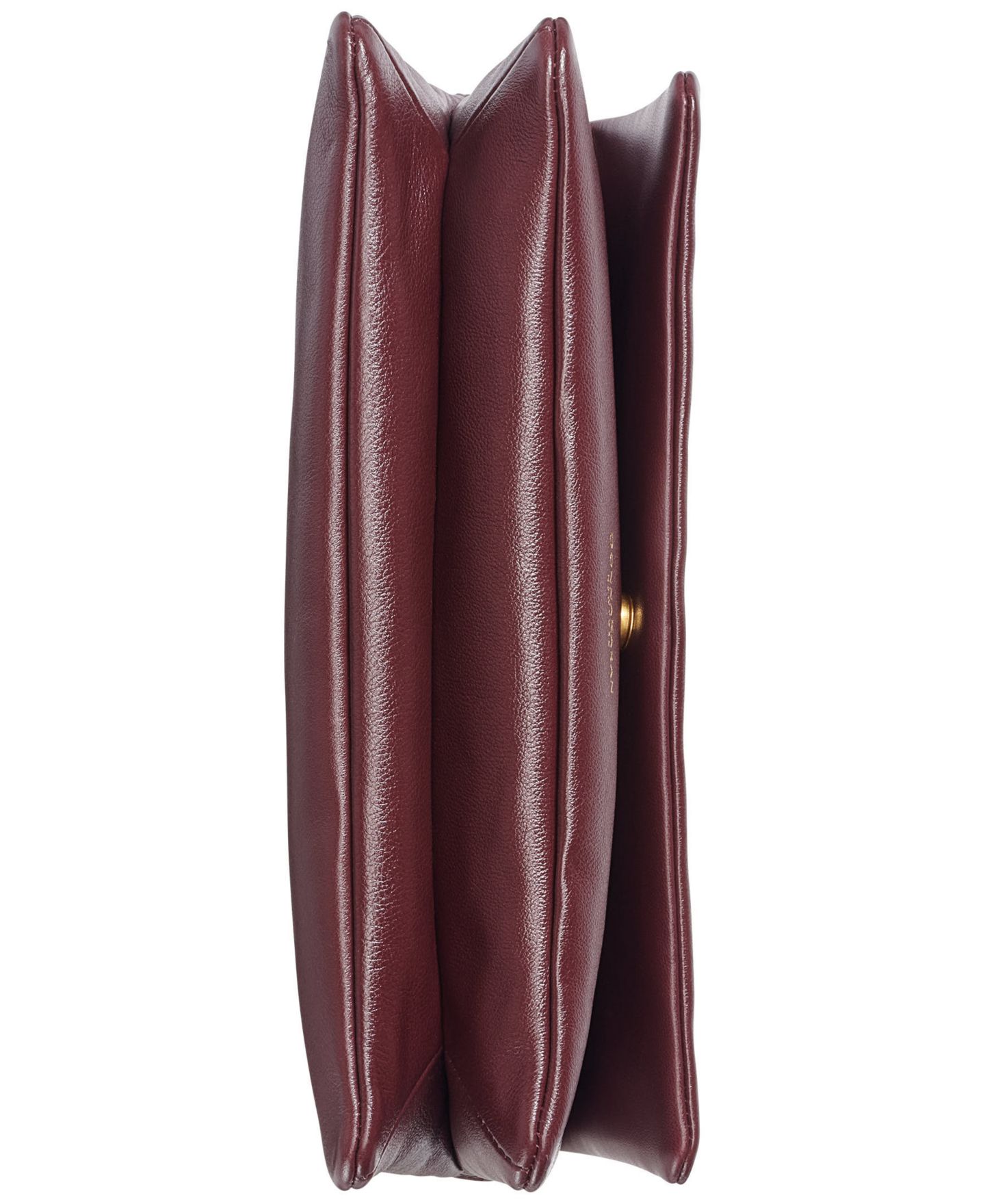 Женская сумка Donna Karan New York Velvet Flap Shoulder Handbag, цвет: Чёрный вишнёвый — фото 5