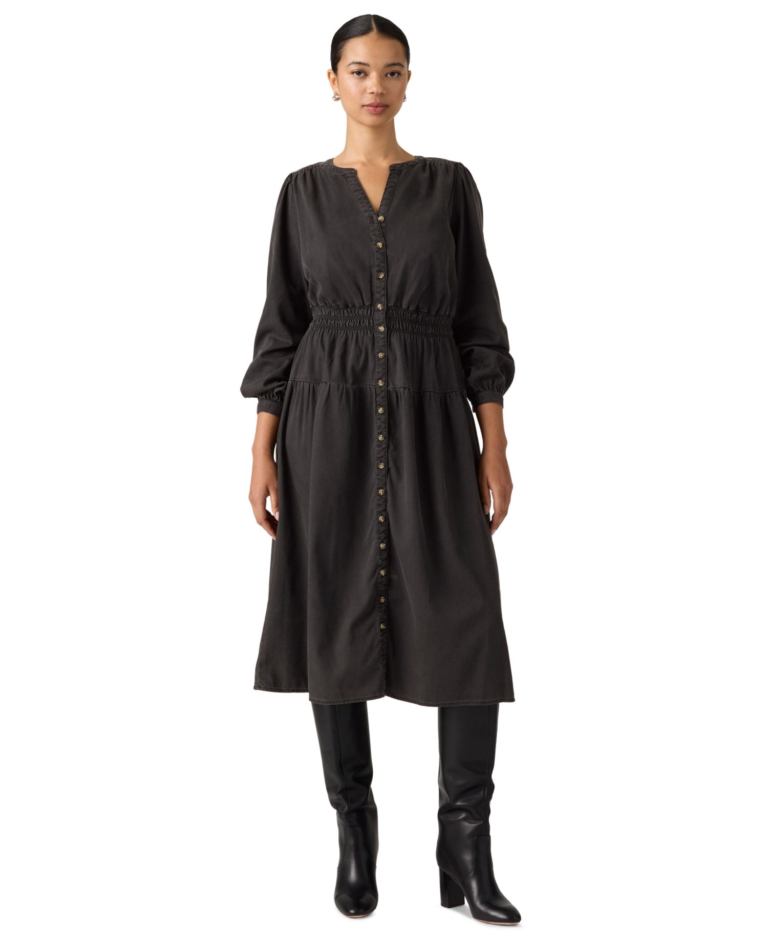 Women's Clementine Plaid A-Line Midi Dress