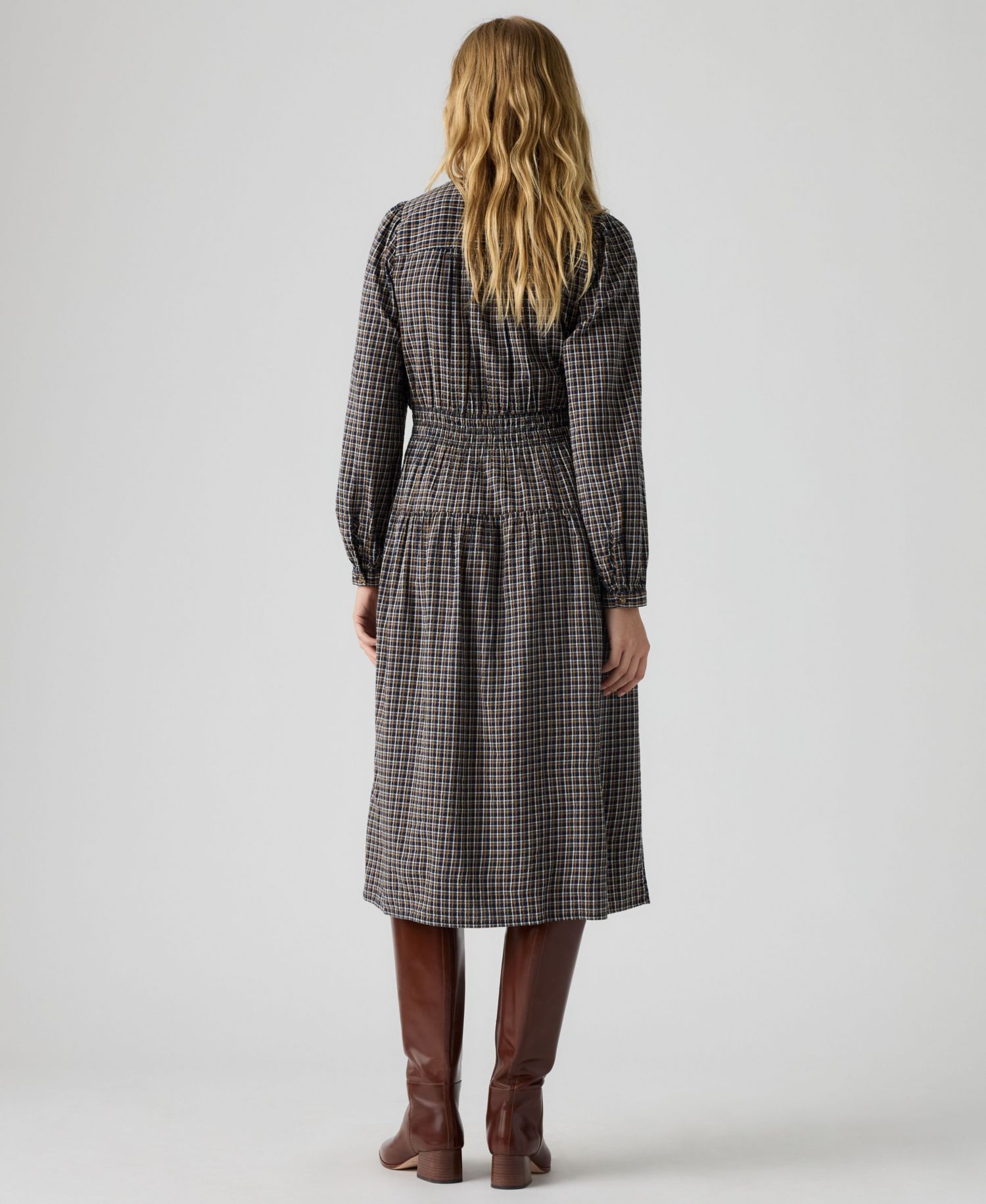Women's Clementine Plaid A-Line Midi Dress