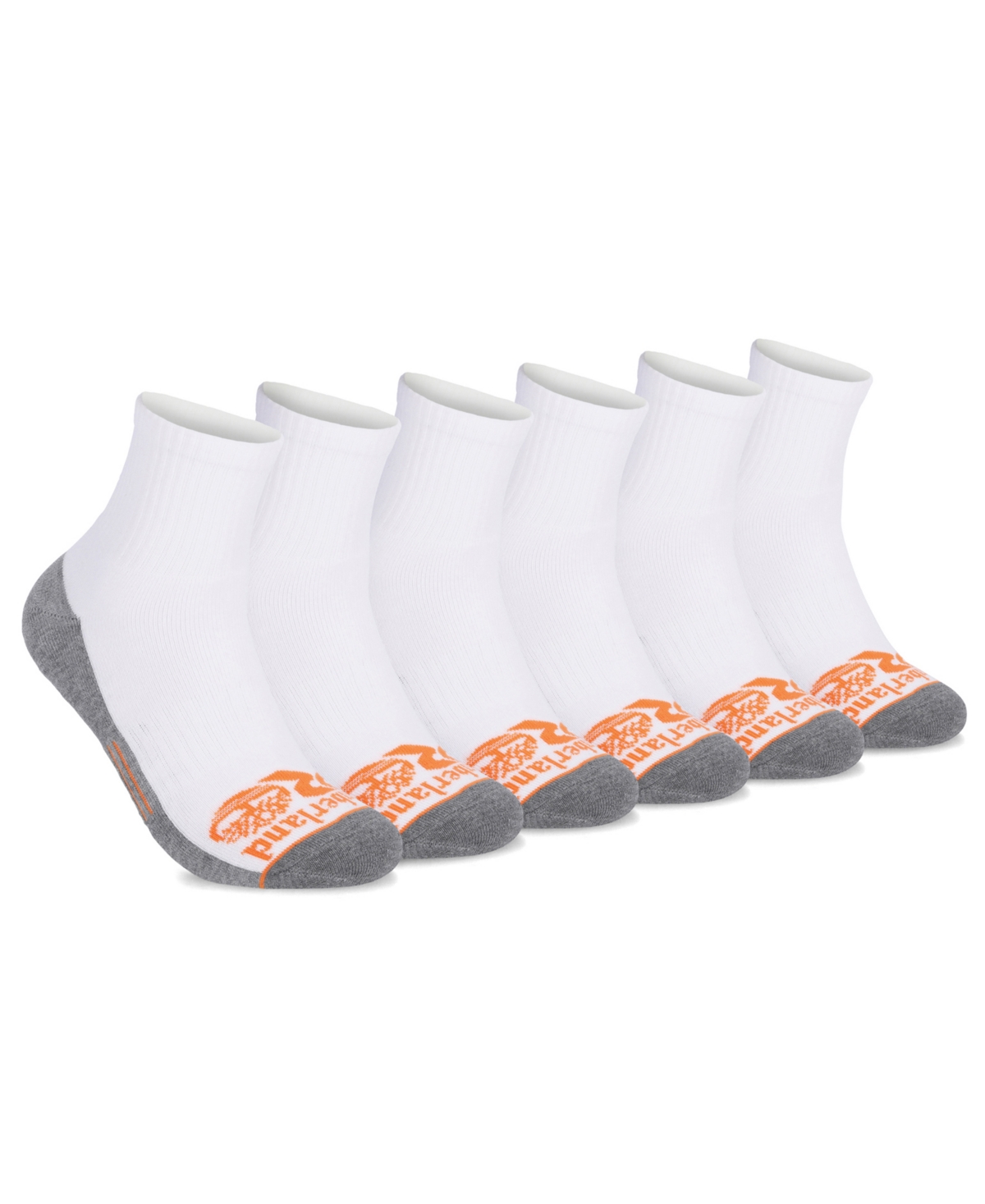 Timberland Men's Core Quarter Socks, 6-Pack - White
