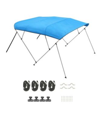 4 Bow Boat Bimini Top 96 In Long for 85 to 90 In Beams with Aluminum Alloy Frame