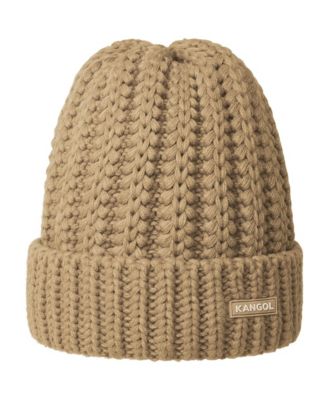 Ribbed Knit Chunky Label Beanie