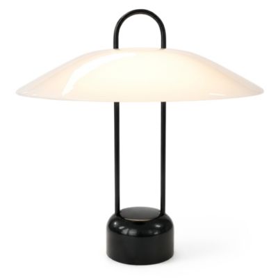 Rumi 12 Inch LED Table Lamp with Glass Dome Shade and Marble Base