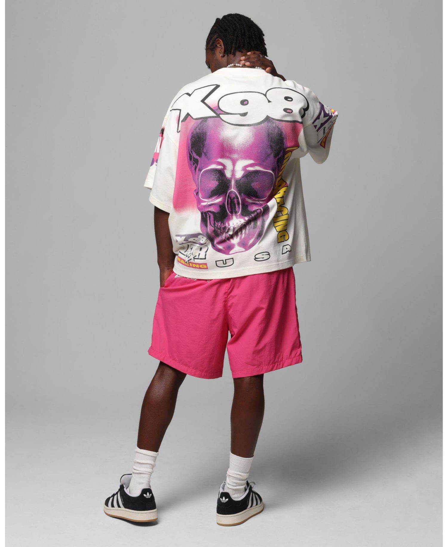Men's Racer Box Oversized Graphic T-Shirt