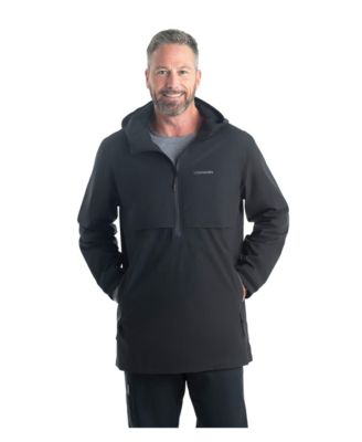 Men's Water Resistant Hooded Pullover Half Zip Up Jacket