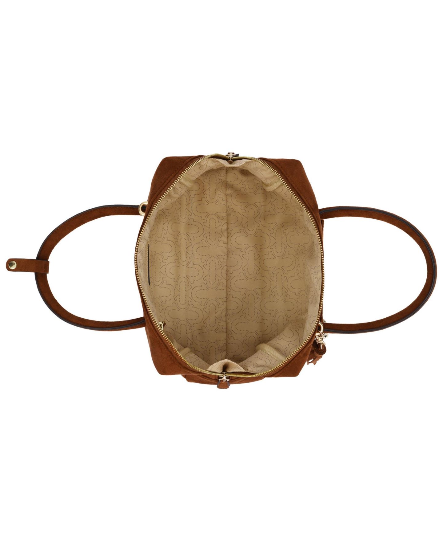 Женская сумка True Religion Logo Lock Top Handle Adjustable Crossbody, цвет: Коньячный — фото 4
