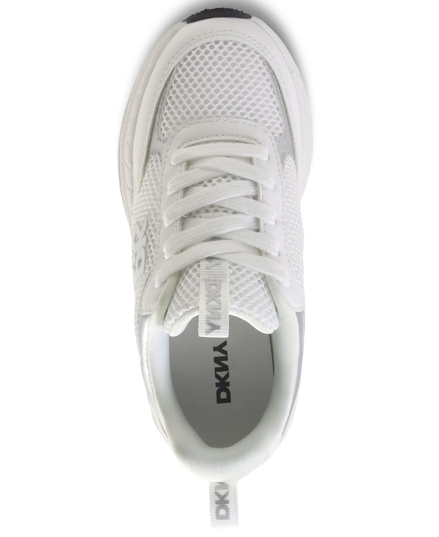 Детские низкие кроссовки DKNY Sammie из сетки, цвет: Серебряный — фото 4