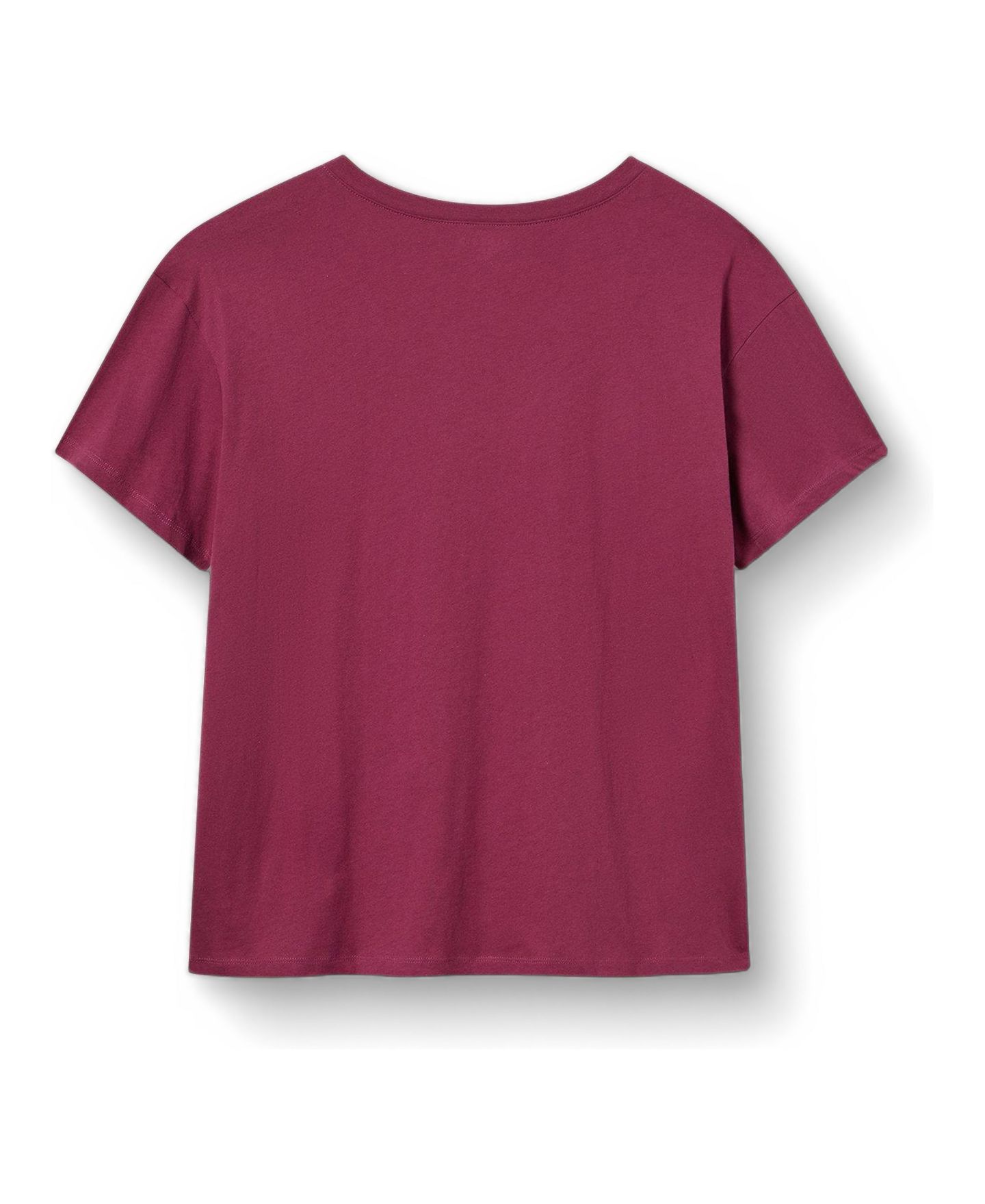 Женская футболка Torrid Plus Size Relaxed-Fit V-Neck, цвет: Butterfly Flight Amaranth — фото 2
