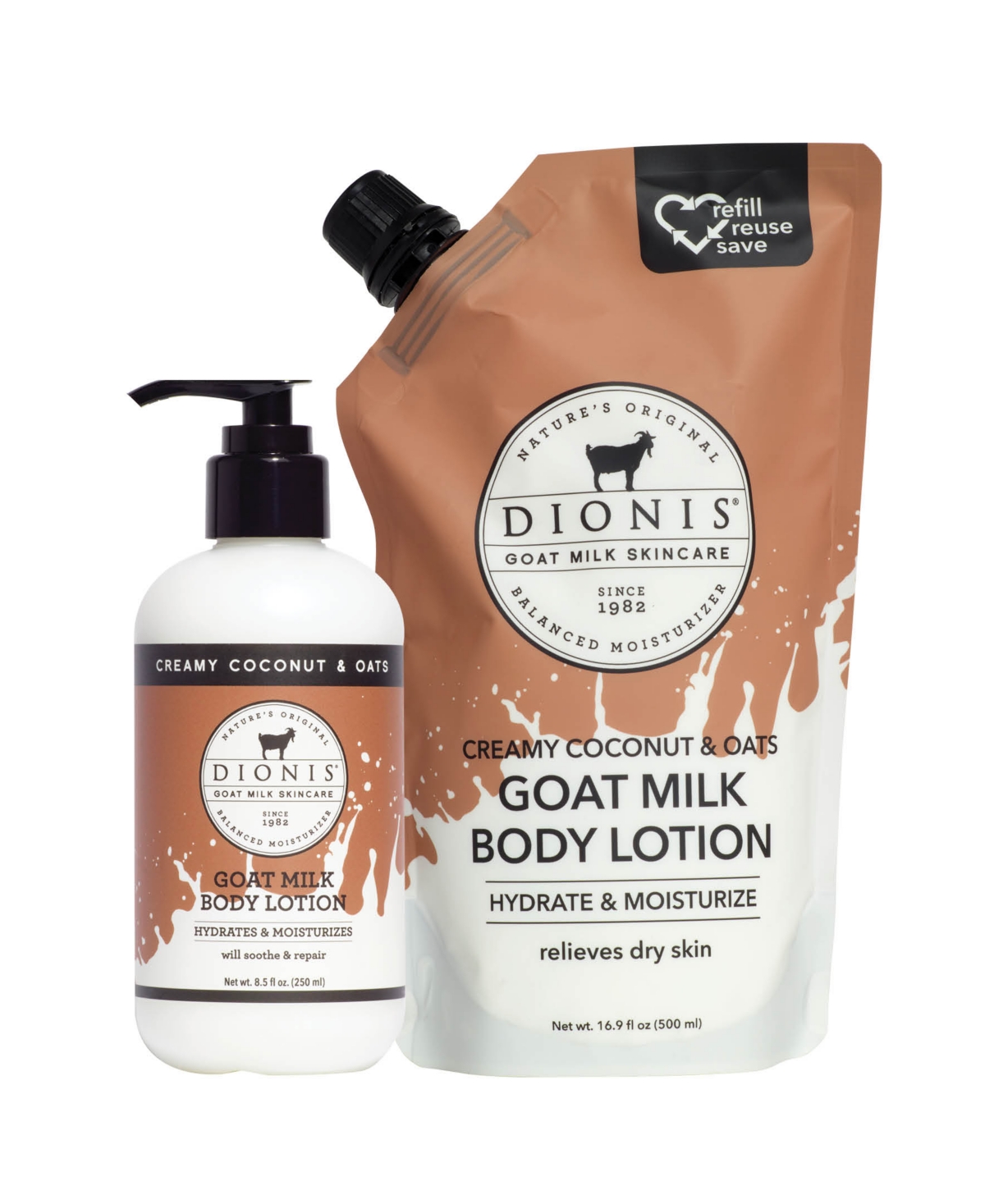 Dionis Creamy Coconut Oats Goat Milk Body Lotion Refill Set In No Color