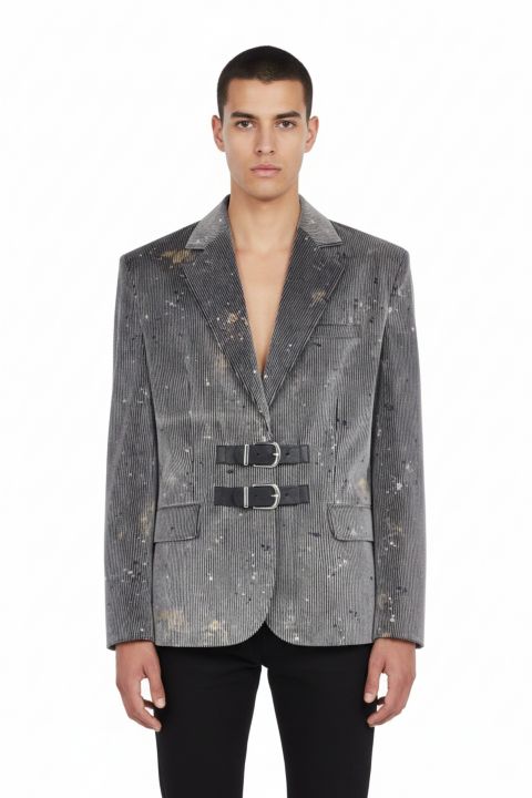 Мужской пиджак PCFG Cotton Velvet Tailored Blazer, цвет: Серый