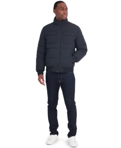 Мужская куртка Michael Kors Regular-Fit Puffer with Faux Fur Collar, цвет: Чёрный