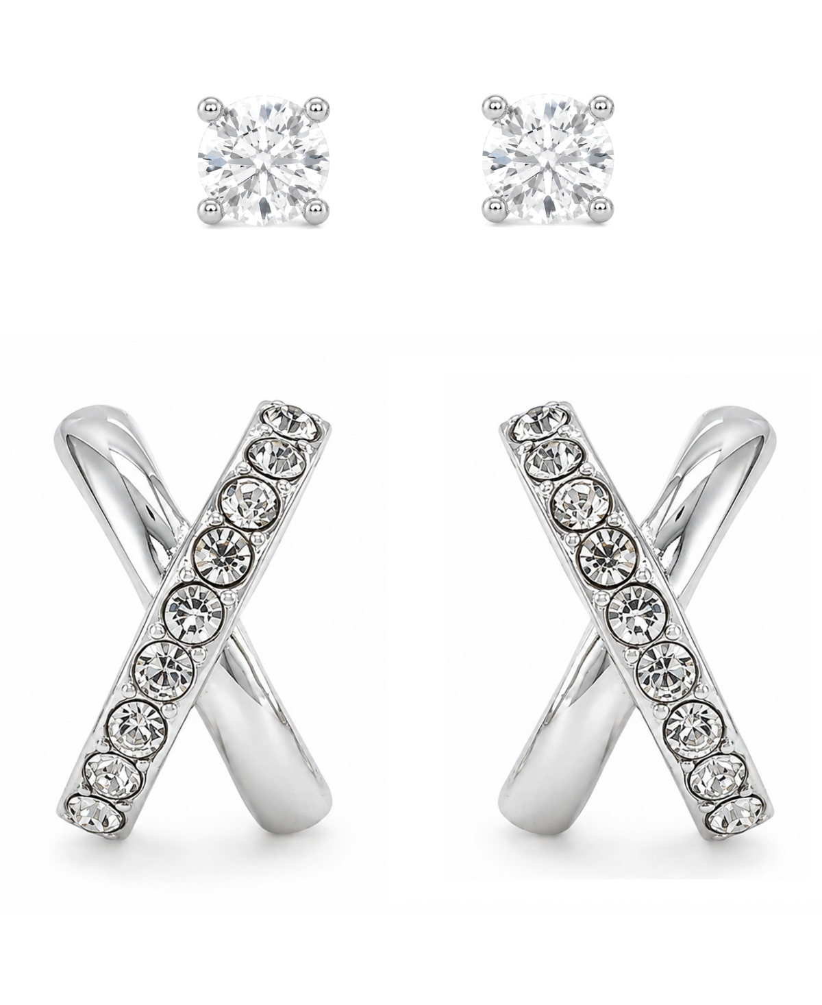 And Now This Crystal Duo Stud Earring Set