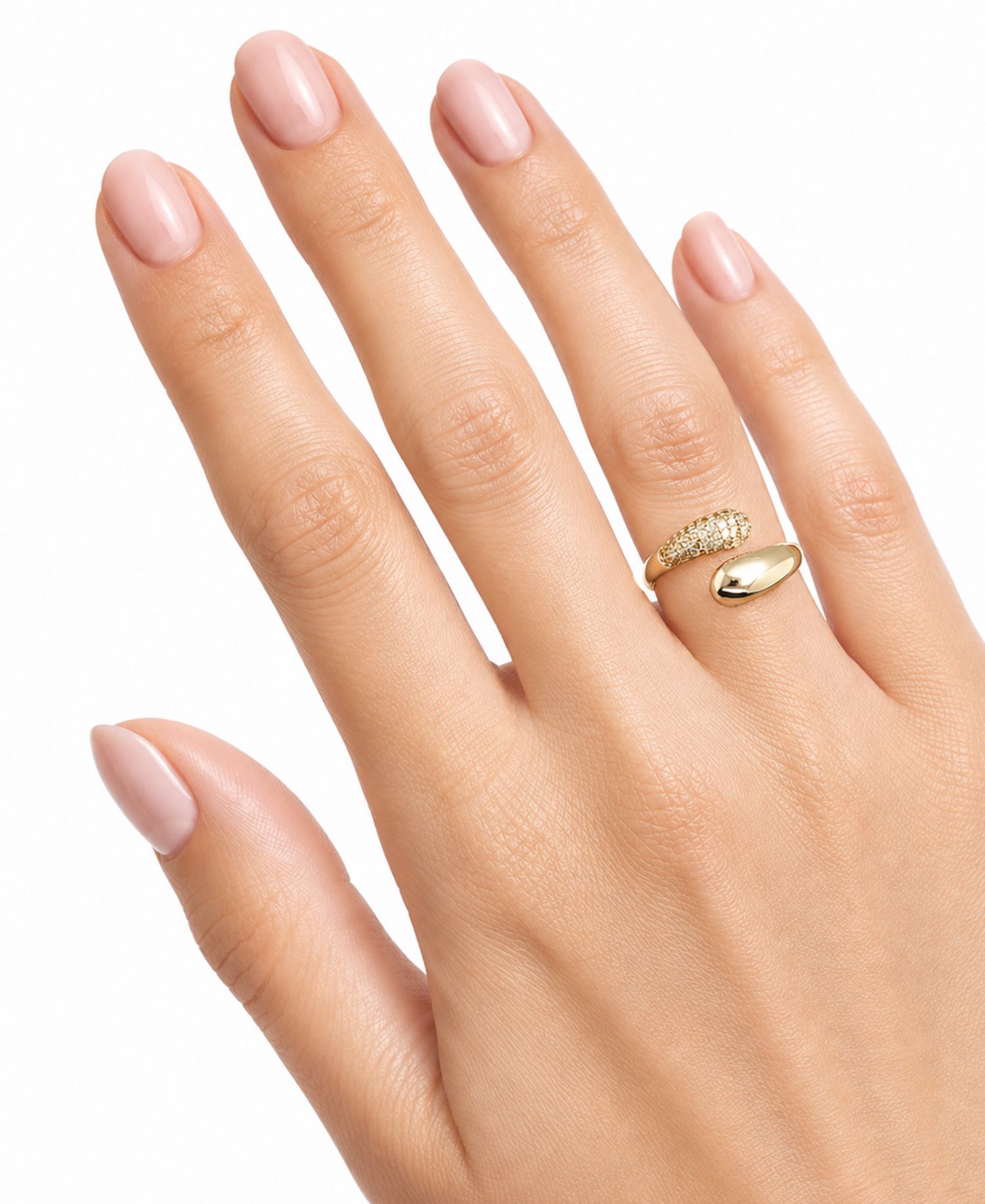 Cubic Zirconia Bypass Ring