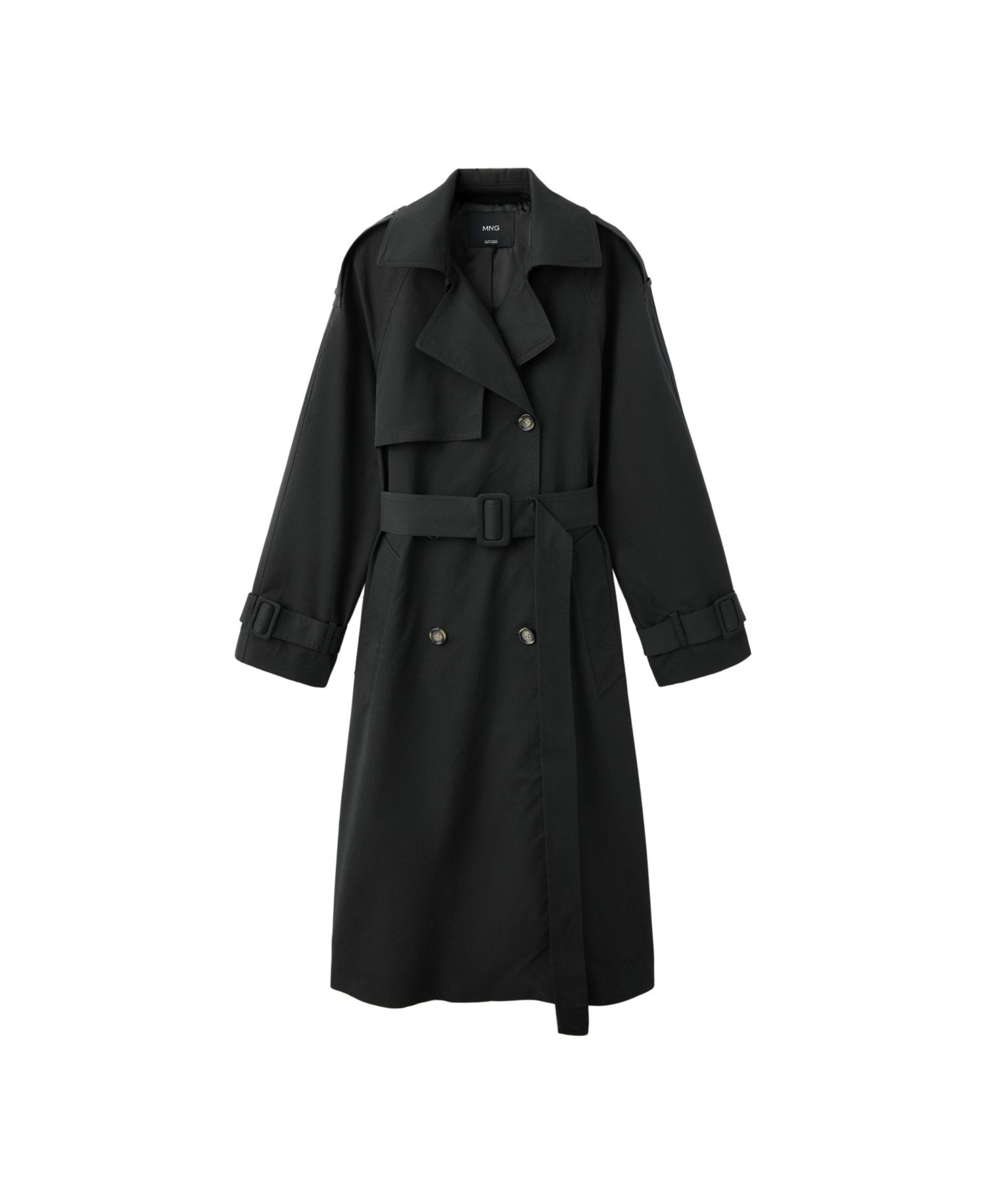 Women's Long Double-Breasted Trench Coat