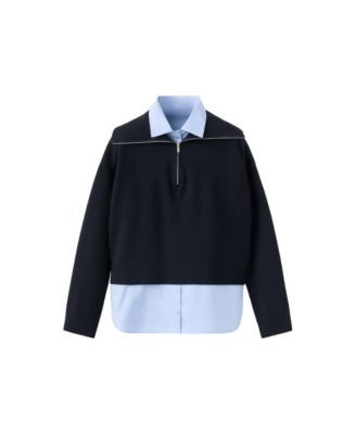 Women's Layered Collared Sweater