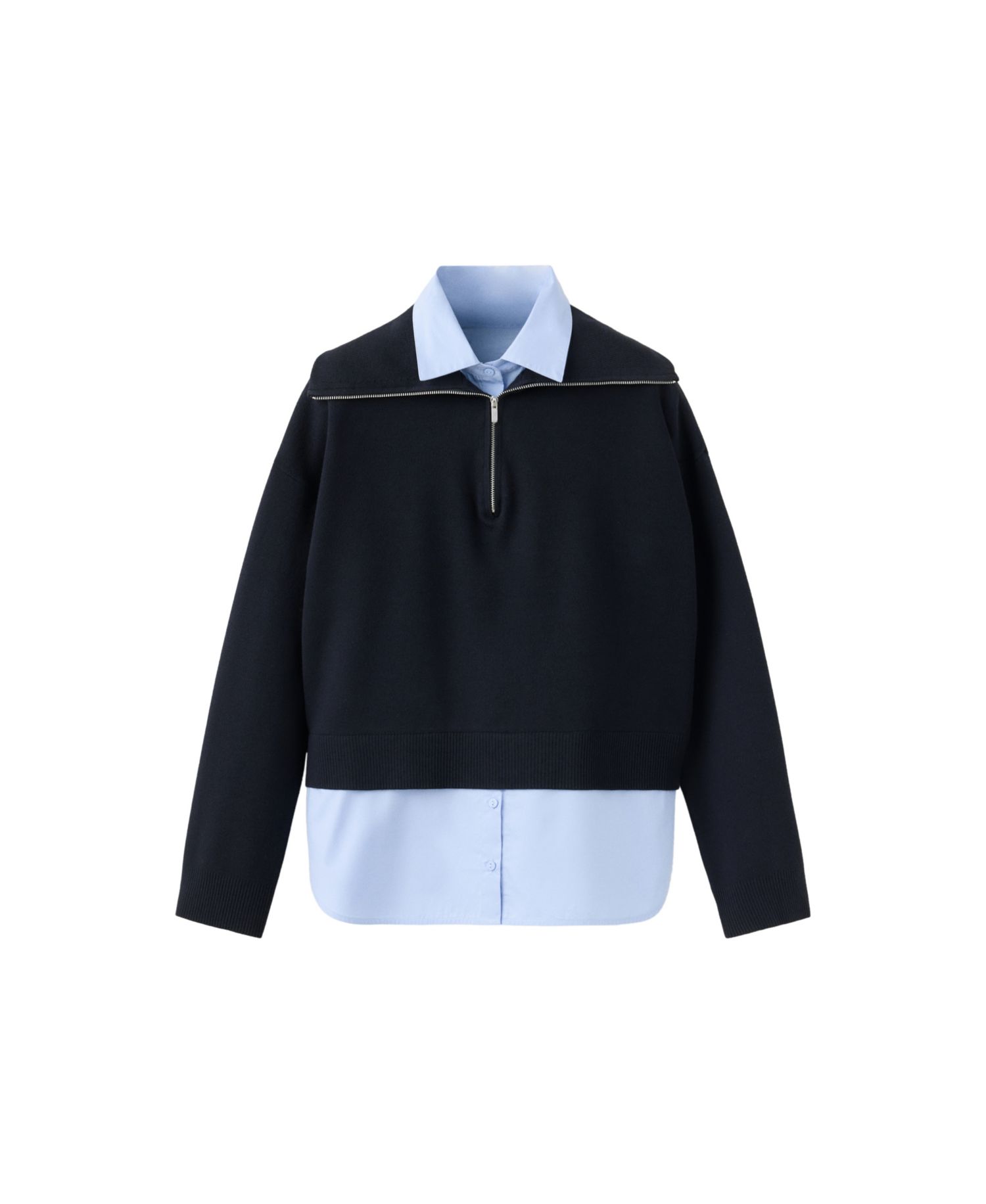 Women's Layered Collared Sweater
