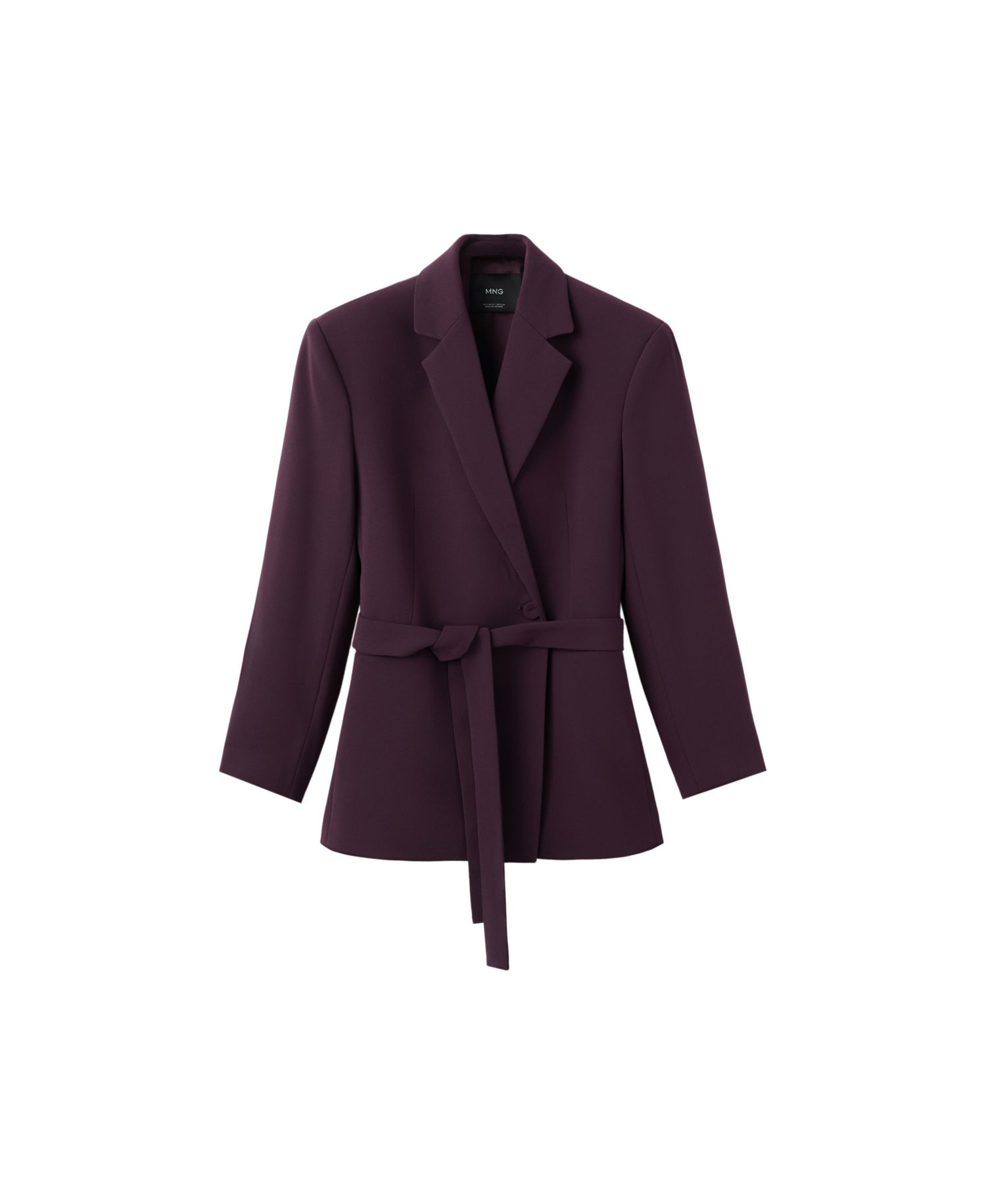 Women's Double-Breasted Belted V-Neck Blazer