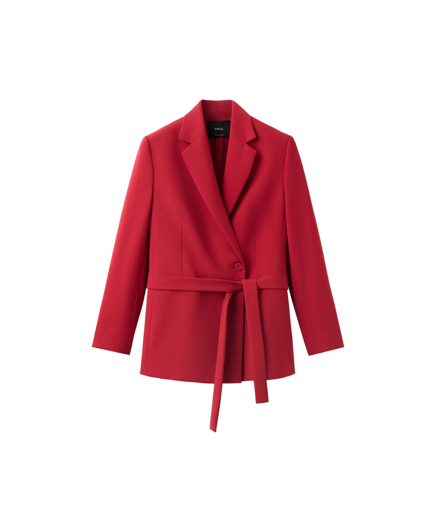 Women's Double-Breasted Belted V-Neck Blazer