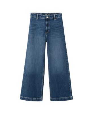 Women's Catherin High-Rise Wide-Leg Culotte Jeans