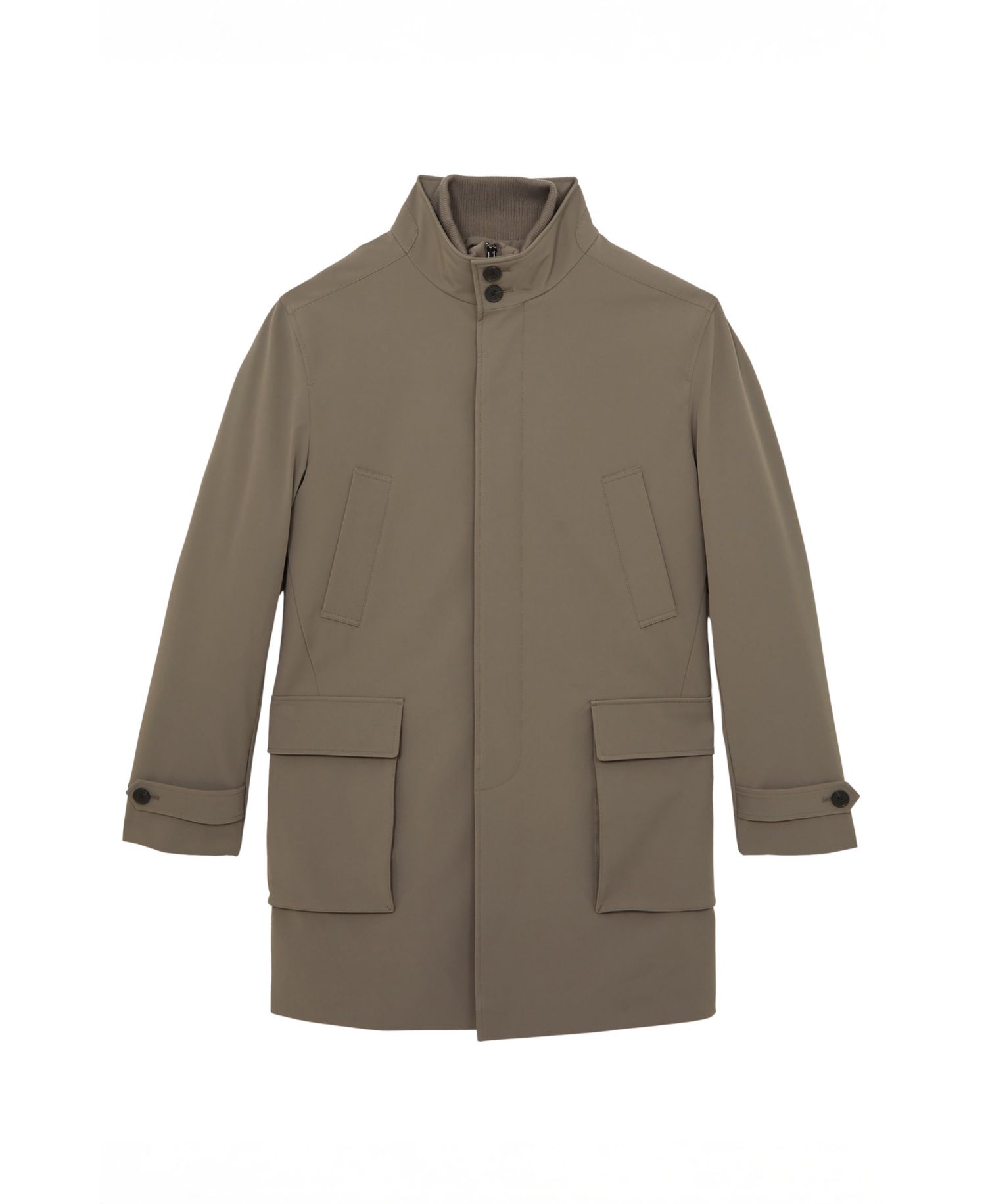Men's Player Water-Resistant Removable-Gilet Overcoat