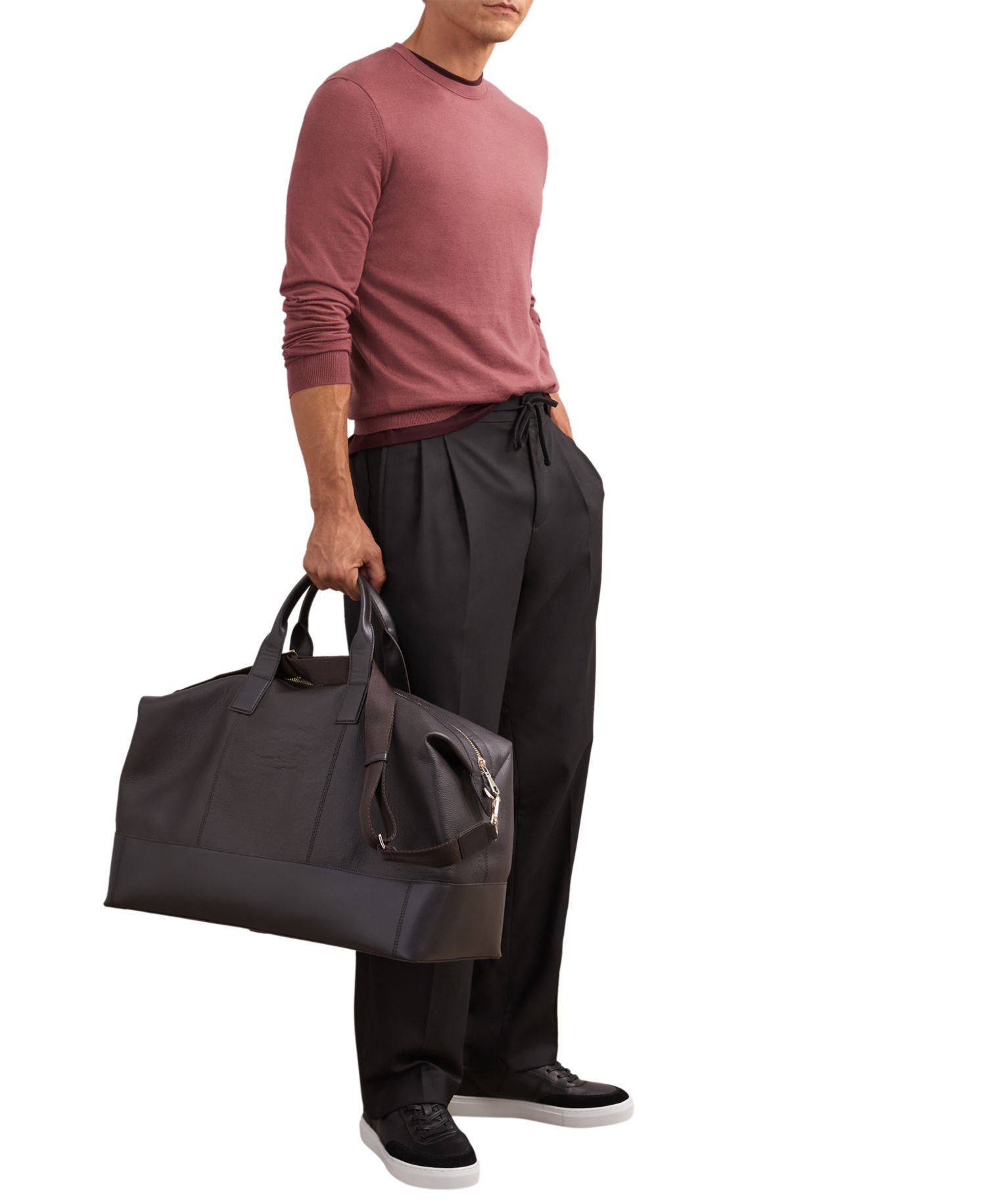 Men's Wessex Merino Wool Rib-Knit Slim-Fit Sweater