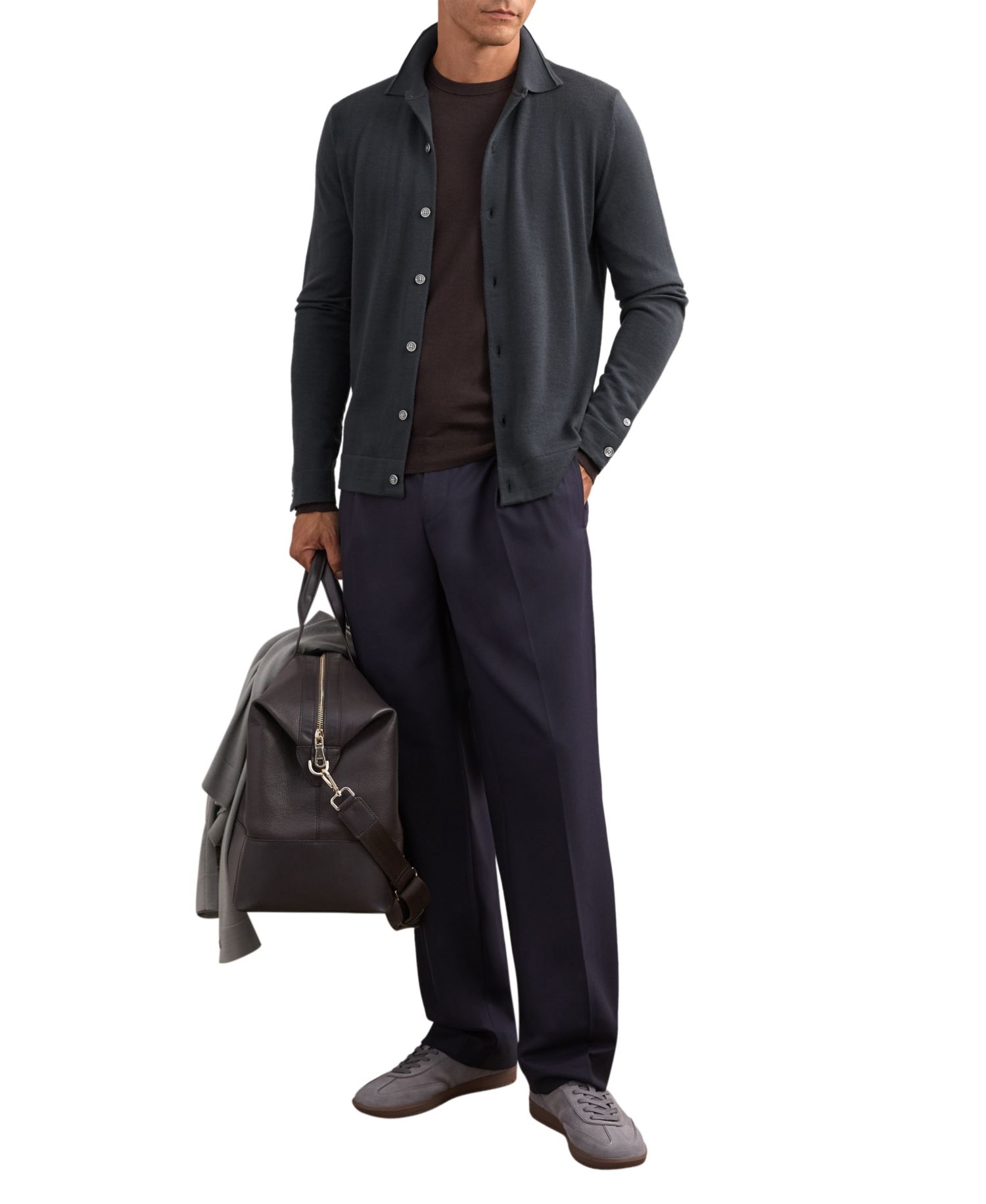 Men's Forbes Merino Wool Slim Fit Cardigan
