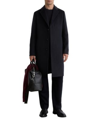 Men's Empire Wool-Blend Single-Breasted Overcoat