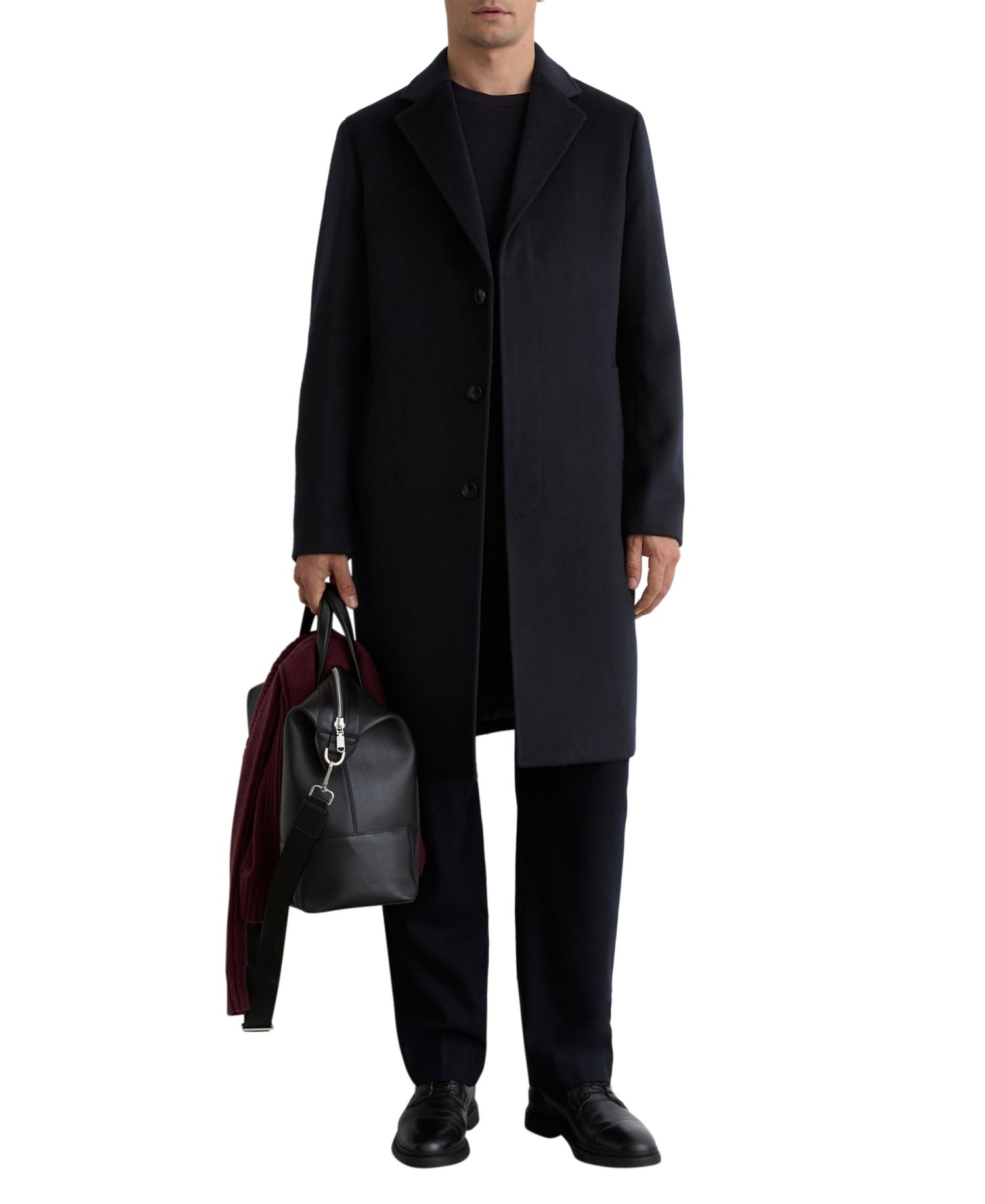 Men's Empire Wool-Blend Single-Breasted Overcoat