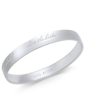 kate spade new york - Silver-Tone Engraved Bride Idiom Bracelet