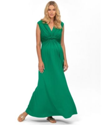 Women's Sleeveless Knot Detail V-Neck Nursing Papaver Dress