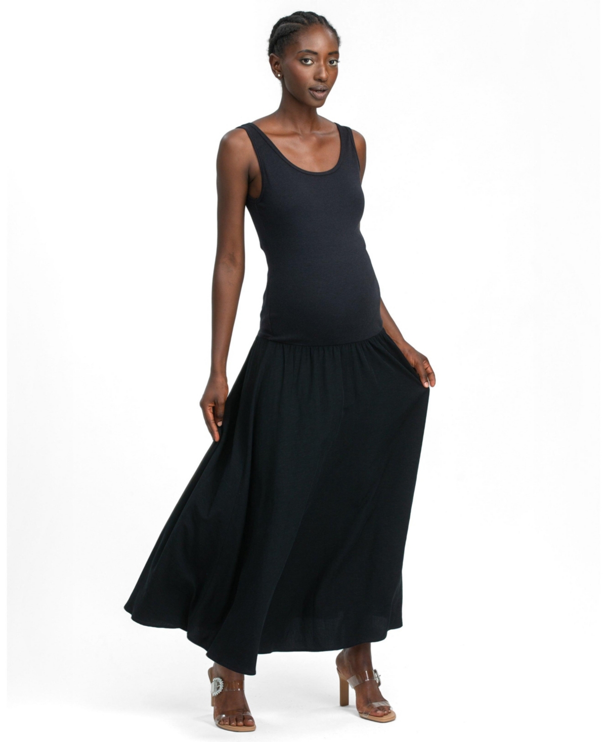Pietro Brunelli Maternity Women's Tiana Sleeveless Twofer Dress