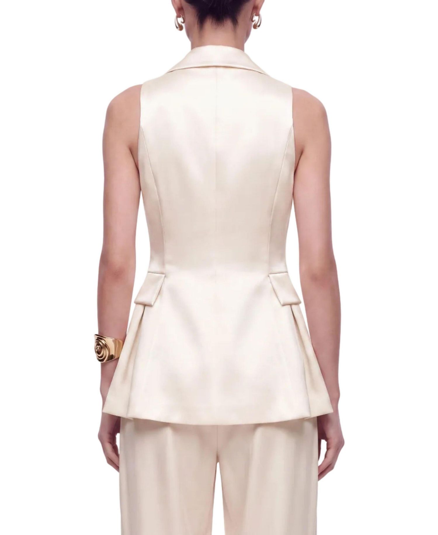 Women's Single Button Peak Lapel Vest